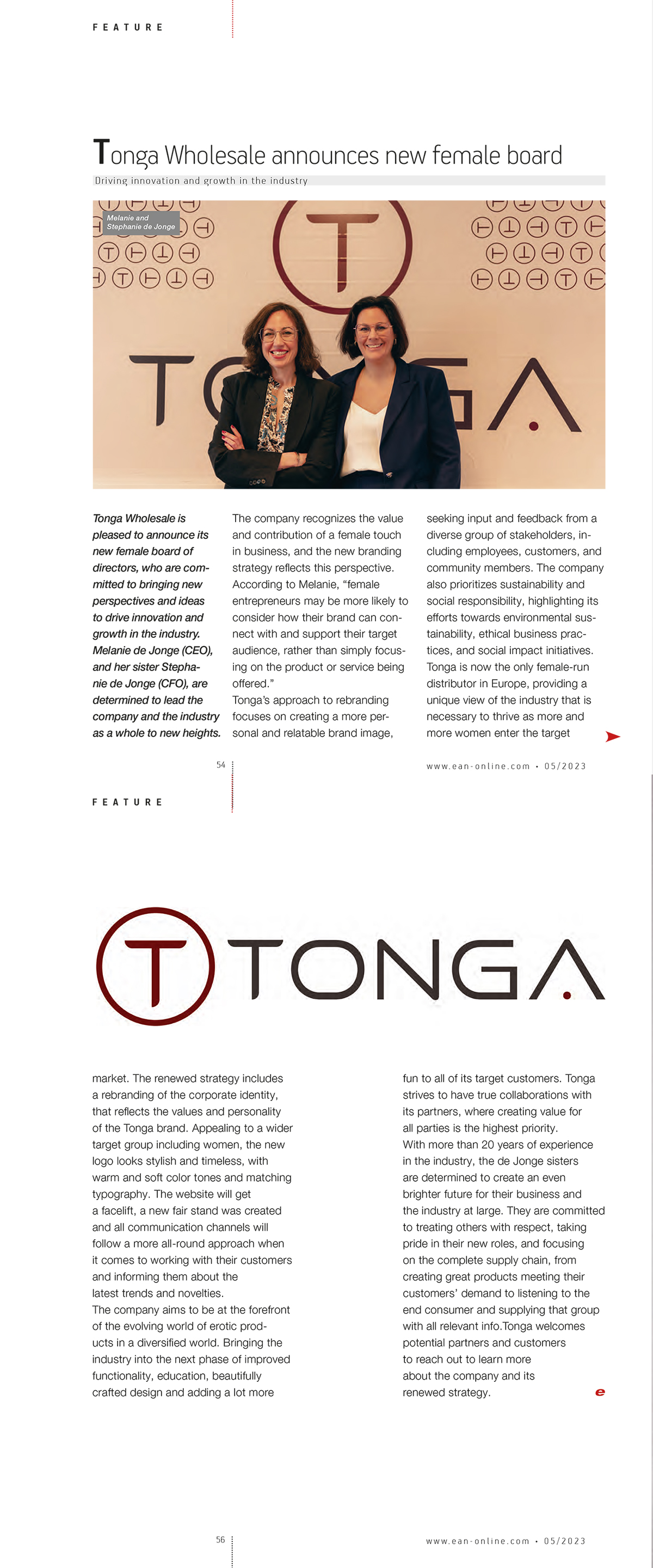 2023-05 EAN - Tonga Wholesale announces new female board